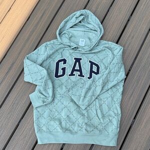 GAP Mint Quilted Hoodie NWOT